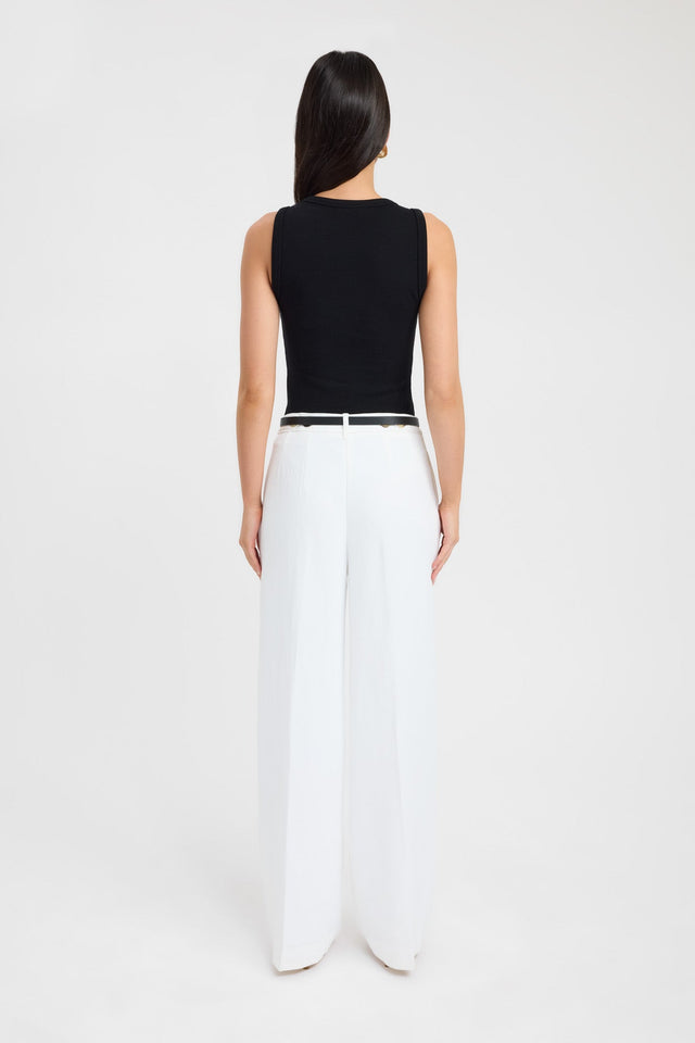 back Quinnie Tank Kookai Fitted Roundneck Sleeveless Womens-Blouse 