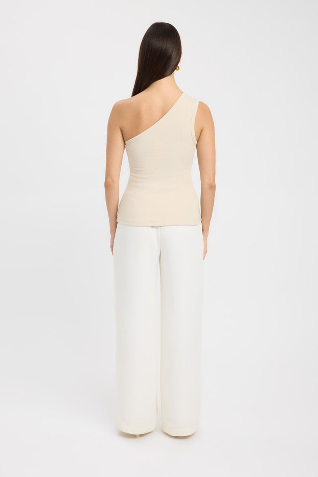 back Bennett Tank Kookai Fitted Asymmetry Sleeveless Womens-Blouse 