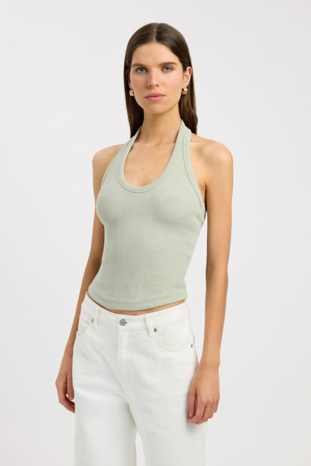 front Hadley Tank Kookai Fitted Scoopneck Sleeveless Womens-Blouse 