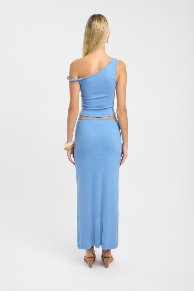 back Finn Skirt Kookai Straight Maxi grey womens-skirts 