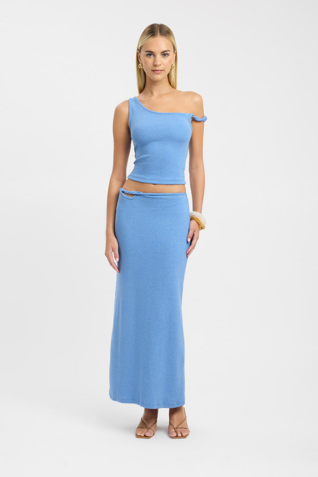 side Finn Skirt Kookai Straight Maxi grey womens-skirts 