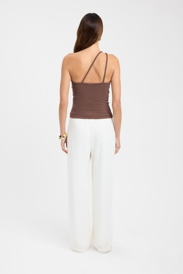 back Tawney Top Kookai Fitted Asymmetry Sleeveless Womens-Blouse 