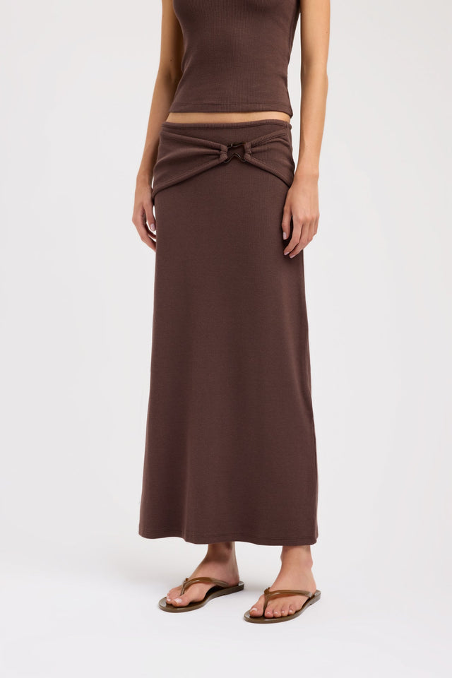 side Casper Maxi Skirt Kookai Straight Maxi womens-skirts 