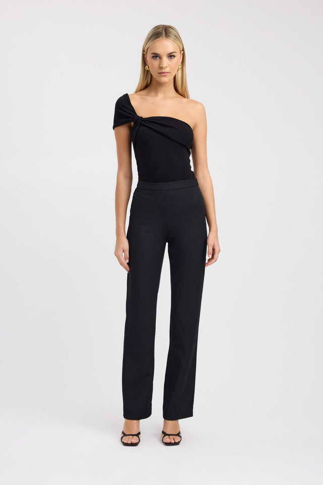 front Barker Tank Kookai Fitted Asymmetry Sleeveless Womens-Blouse 