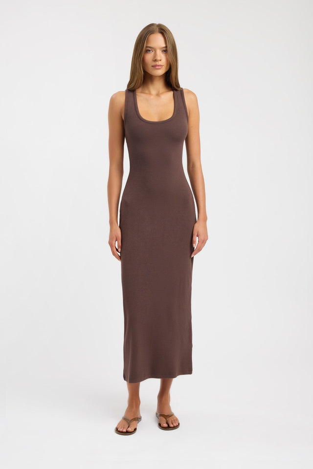 front Cammy Maxi Dress Kookai Straight Maxi Fitted Highneck womens-dresses 