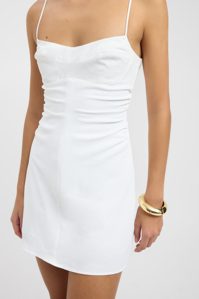 side Opal Cinch Mini Dress Kookai Bodycon Mini Relaxed Sweetheart womens-dresses 