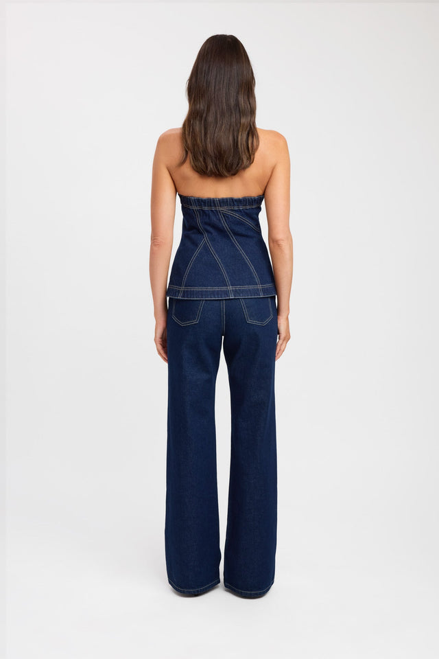 back Cooper Corset Top Kookai Fitted Straight Sleeveless Womens-Blouse 