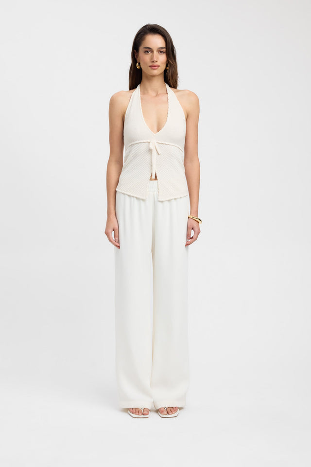 side Daisy Tank Top Kookai Fitted Plungeneck Sleeveless Womens-Blouse 
