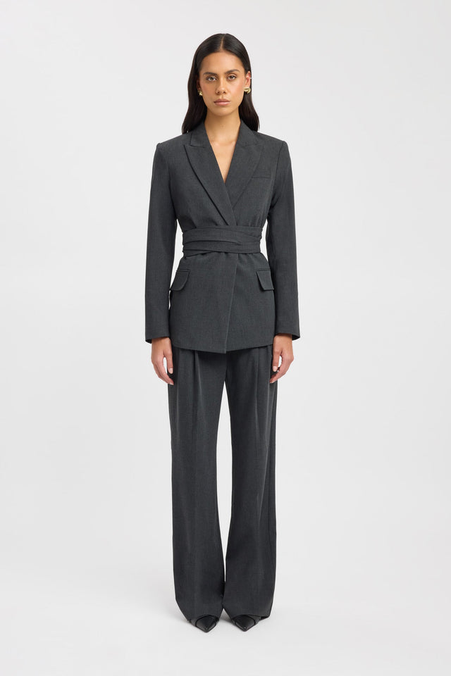 front Dallas Pleated Pant Kookai Wide-leg Mid-rise brown womens-regular-pants 