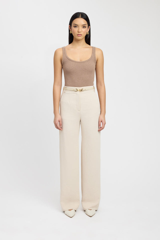 product Freya Tank Kookai Relaxed Thin strap Square white womens-singlets 