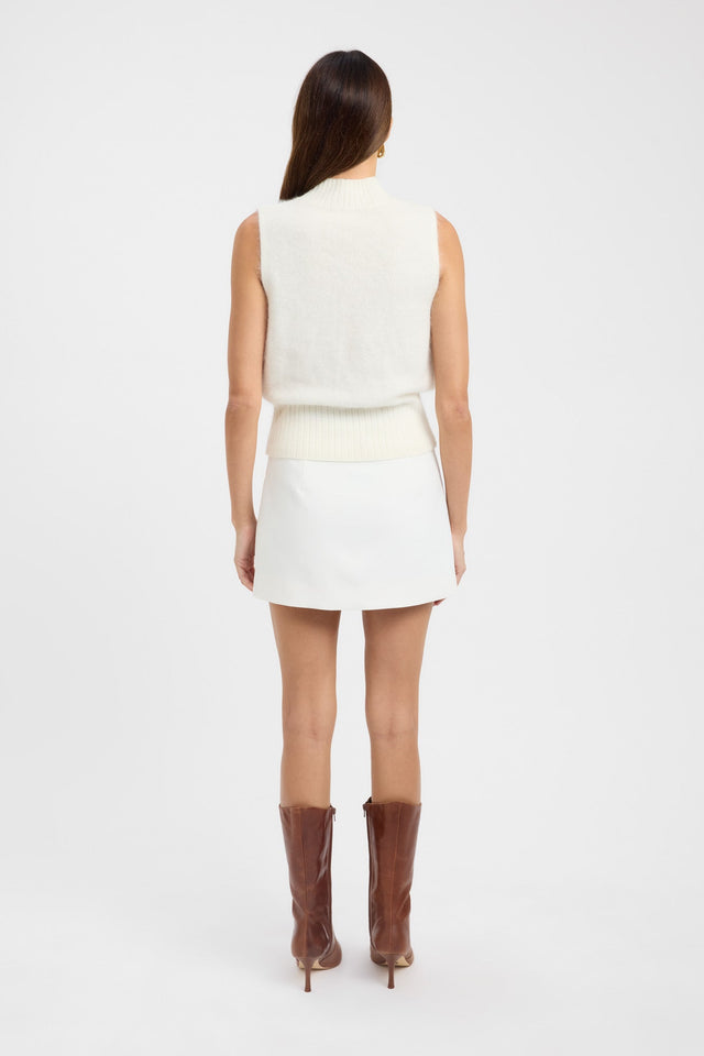 back Geneva Tank Kookai Fitted Highneck Sleeveless Womens-Blouse 