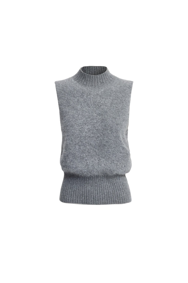 side Geneva Tank Kookai Relaxed Highneck Sleeveless Womens-Blouse 