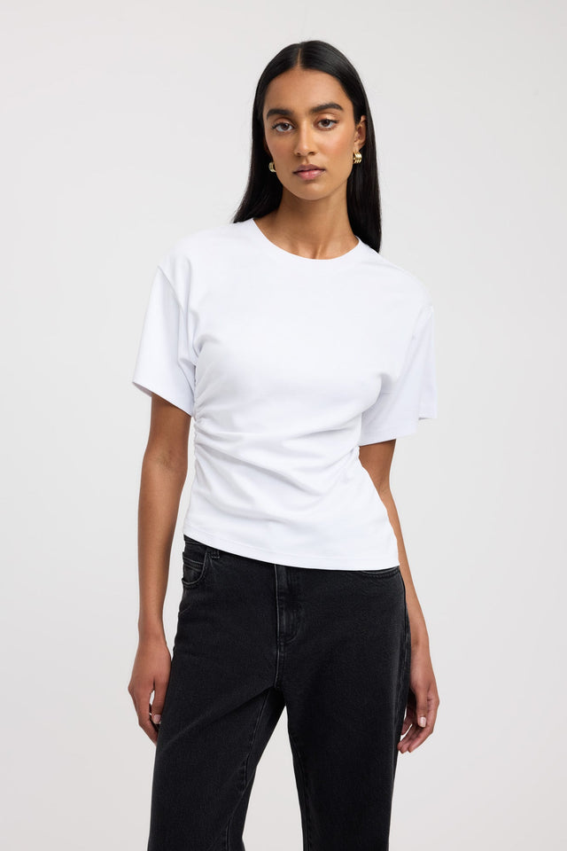 front Nova Tee Kookai Fitted Roundneck Short sleeves Womens-Blouse 