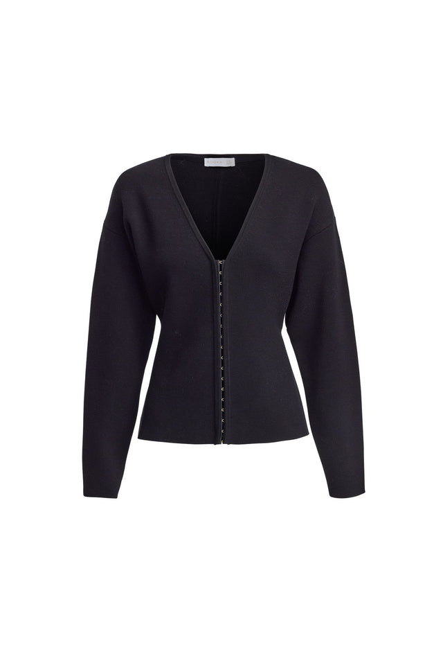 back Jasper Hook Top Kookai Relaxed Plungeneck Long sleeve Womens-Blouse 