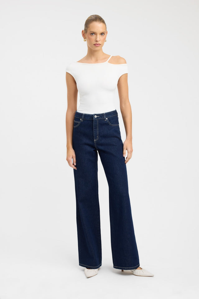 side Rio Top Kookai Fitted Asymmetry Short sleeves Womens-Blouse 