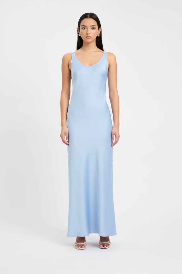 product Milan Classic Slip Kookai Straight Midi Relaxed Scoopneck white womens-dresses 