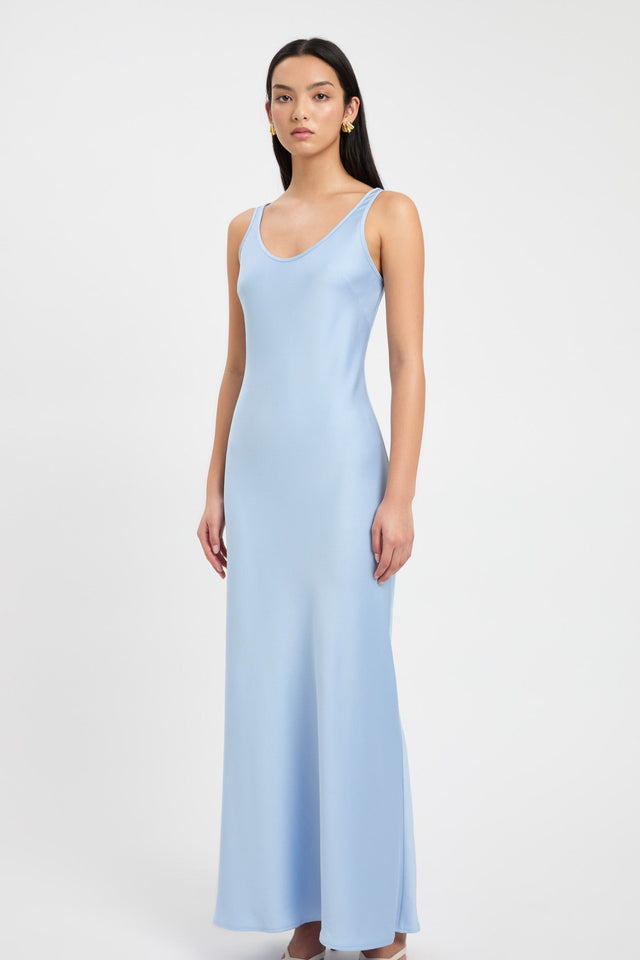 product Milan Classic Slip Kookai Straight Midi Relaxed Scoopneck white womens-dresses 