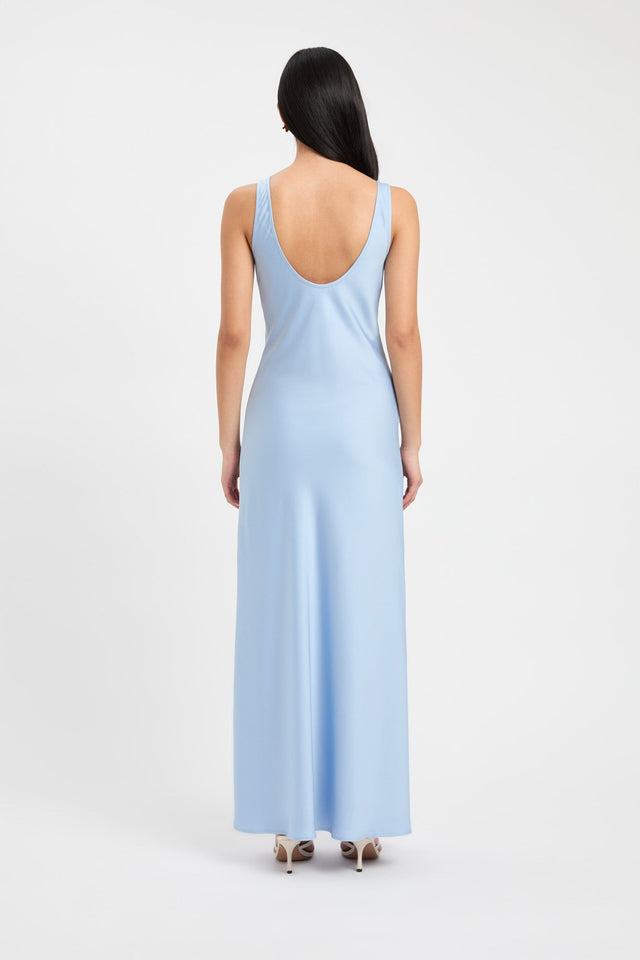 front Milan Classic Slip Kookai Straight Midi Relaxed Scoopneck white womens-dresses 