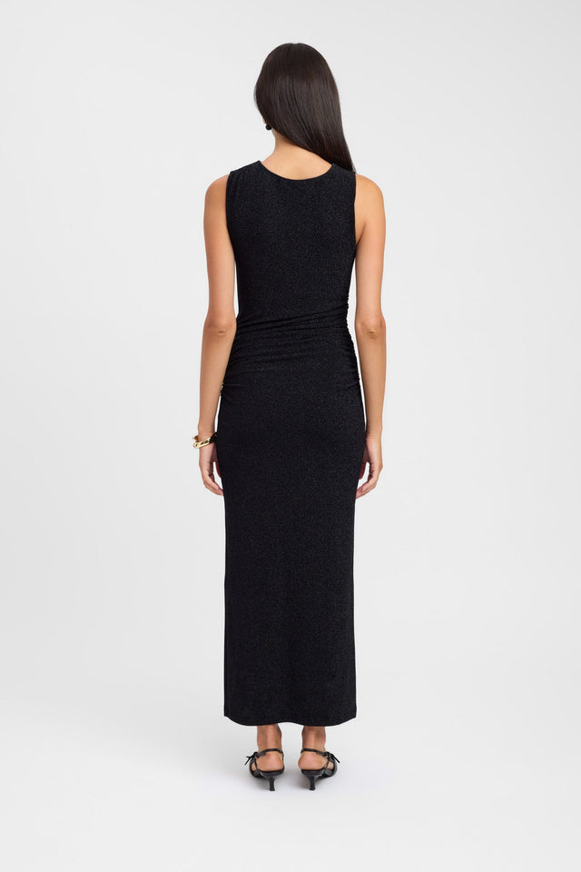 back Serena Maxi Dress Kookai Bodycon Maxi Fitted Highneck black womens-dresses 