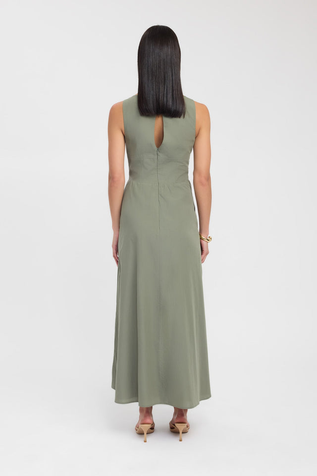 back Romeo Maxi Dress Kookai Fit-and-flare Maxi Relaxed V-neck green womens-dresses 