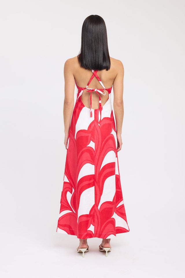 back Zani Maxi Dress Kookai Fit-and-flare Maxi Fitted Plungeneck brown womens-dresses 