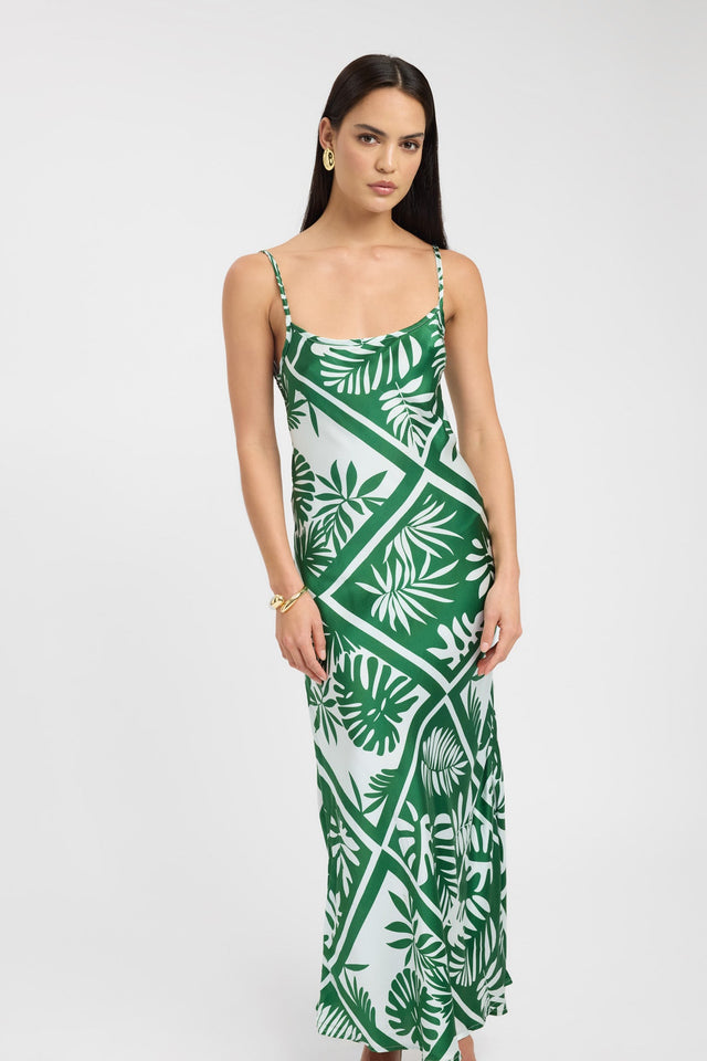 side Taormina Silk Dress Kookai Straight Maxi Relaxed Scoopneck white womens-dresses 
