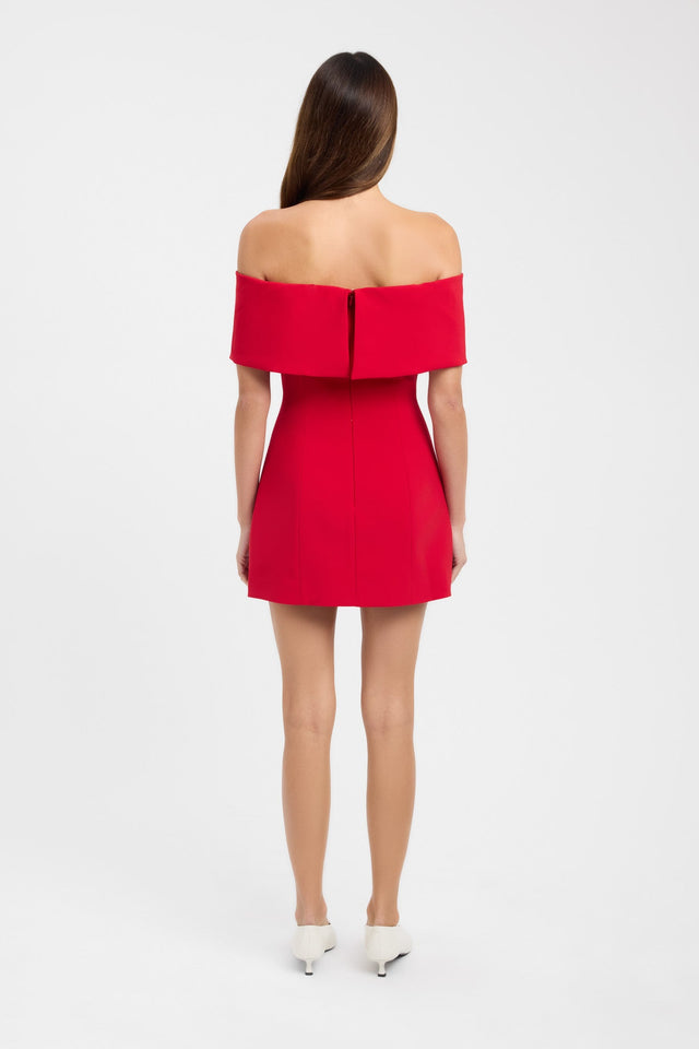 back Alto Pocket Mini Dress Kookai Aline Mini Fitted Straight brown womens-dresses 