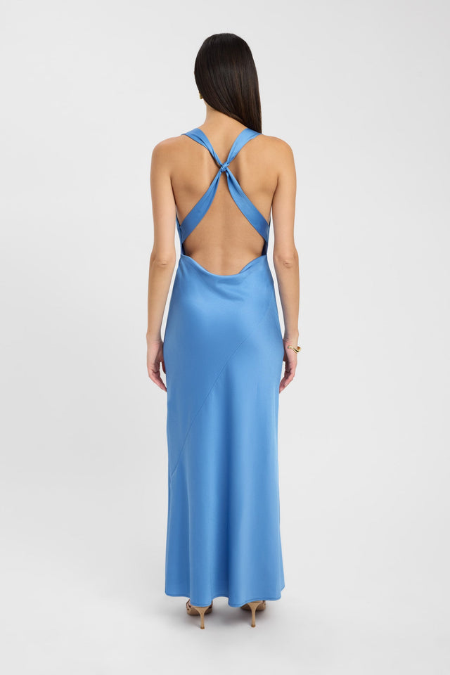 back Palermo Cowl Maxi Kookai Straight Maxi Fitted Cowlneck brown womens-dresses 