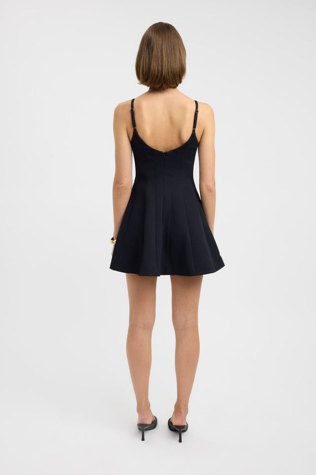 back Oyster Seam Mini Dress Kookai Fit-and-flare Mini Fitted Sweetheart beige womens-dresses 