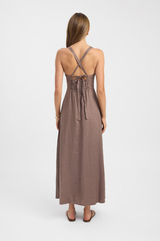 Palm Vee Maxi Dress