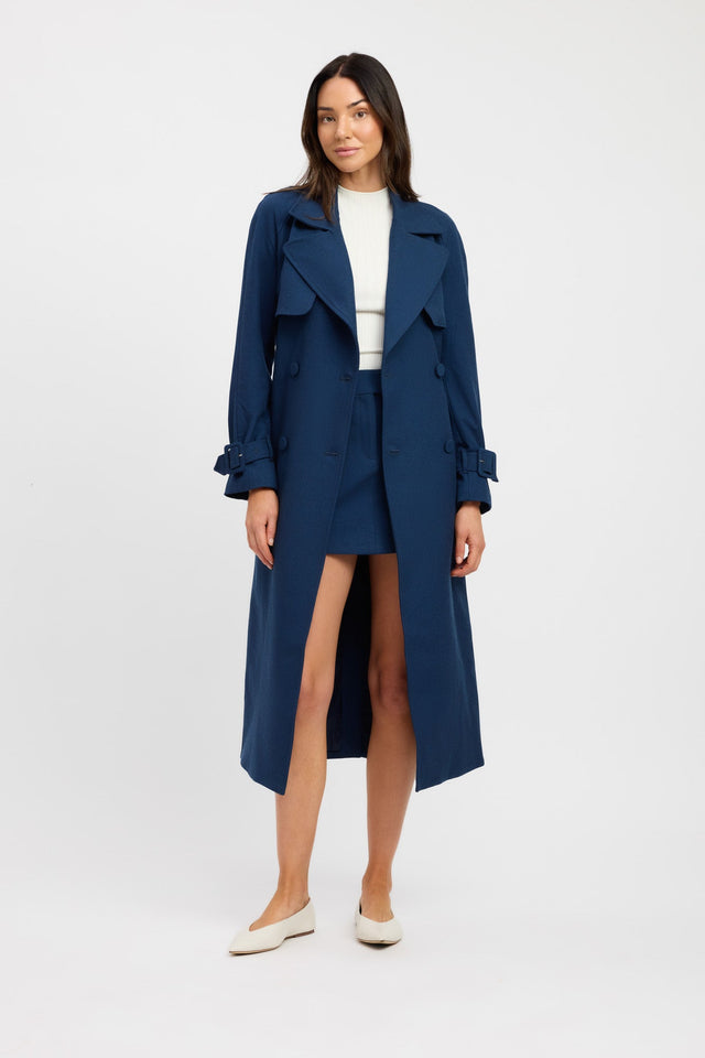 front Berlin Trench Kookai Long sleeve Trench-coat Full length womens-coats-and-jackets 