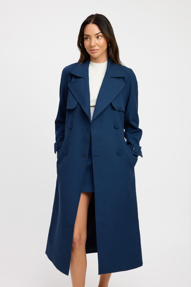 front Berlin Trench Kookai Long sleeve Trench-coat Full length womens-coats-and-jackets 