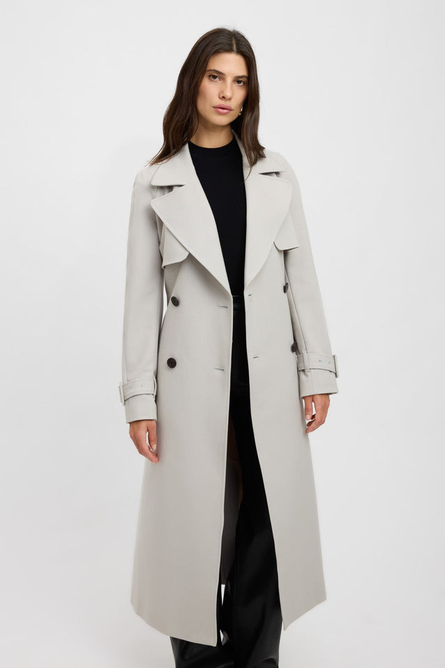 front Berlin Trench Kookai Long sleeve Trench-coat Full length womens-coats-and-jackets 