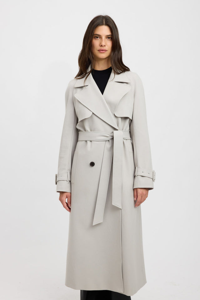 front Berlin Trench Kookai Long sleeve Trench-coat Full length womens-coats-and-jackets 