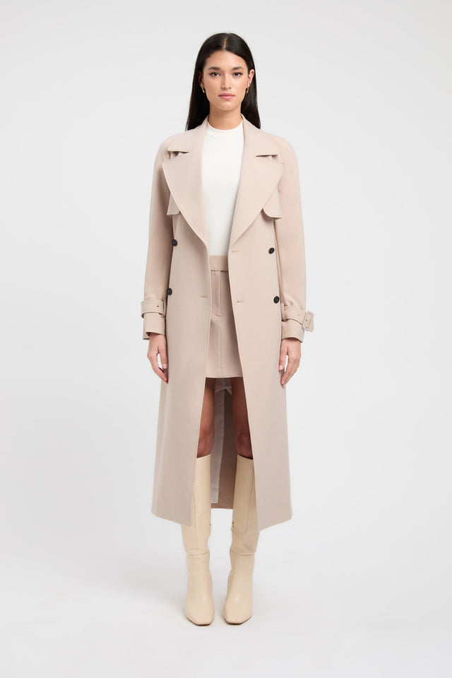 front Berlin Trench Kookai Long sleeve Trench-coat Full length womens-coats-and-jackets 