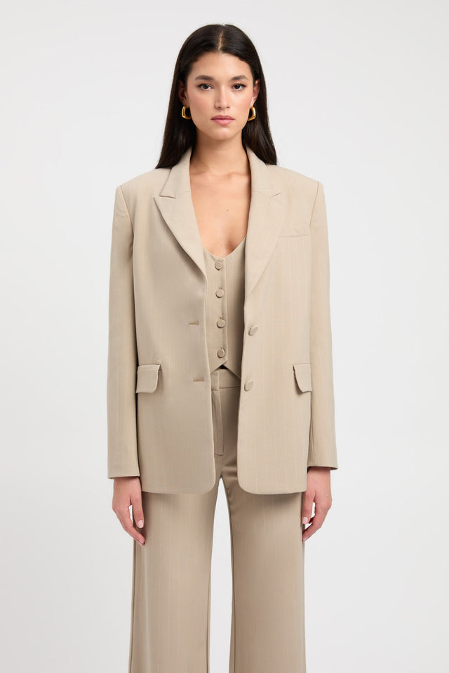 Bergen Oversized Blazer Kookai Long sleeve Blazer Regular white womens-coats-and-jackets 