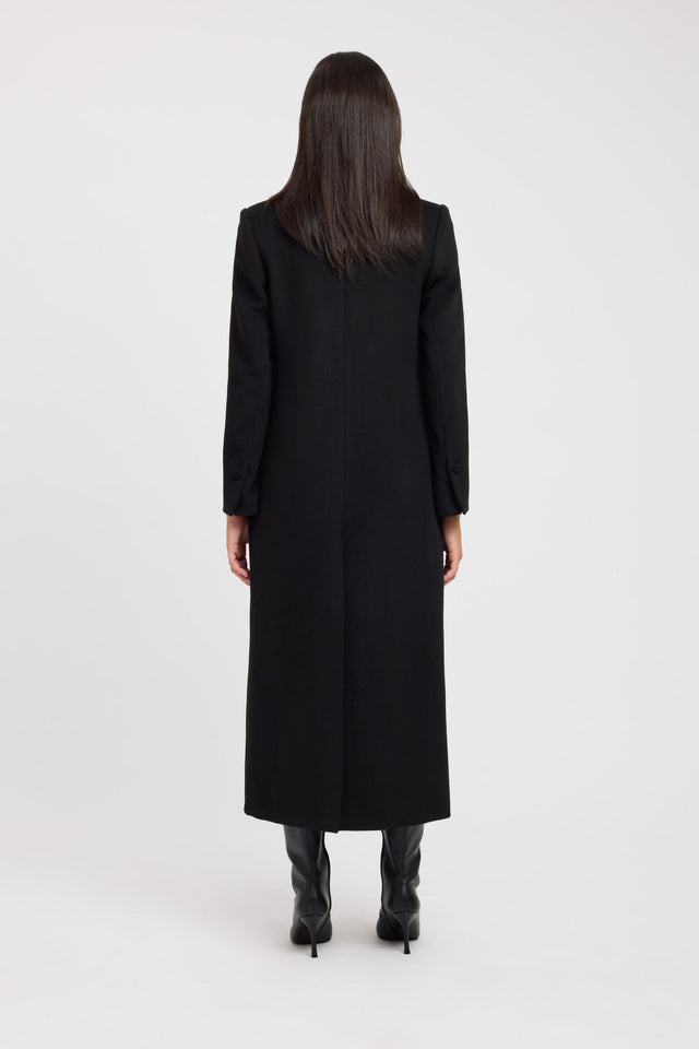 back Vienna Core Coat Kookai Long sleeve Overcoat Full length womens-coats-and-jackets 