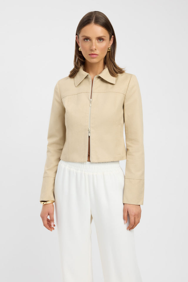 front Willa Jacket Kookai Long sleeve Regular Short black womens-coats-and-jackets 