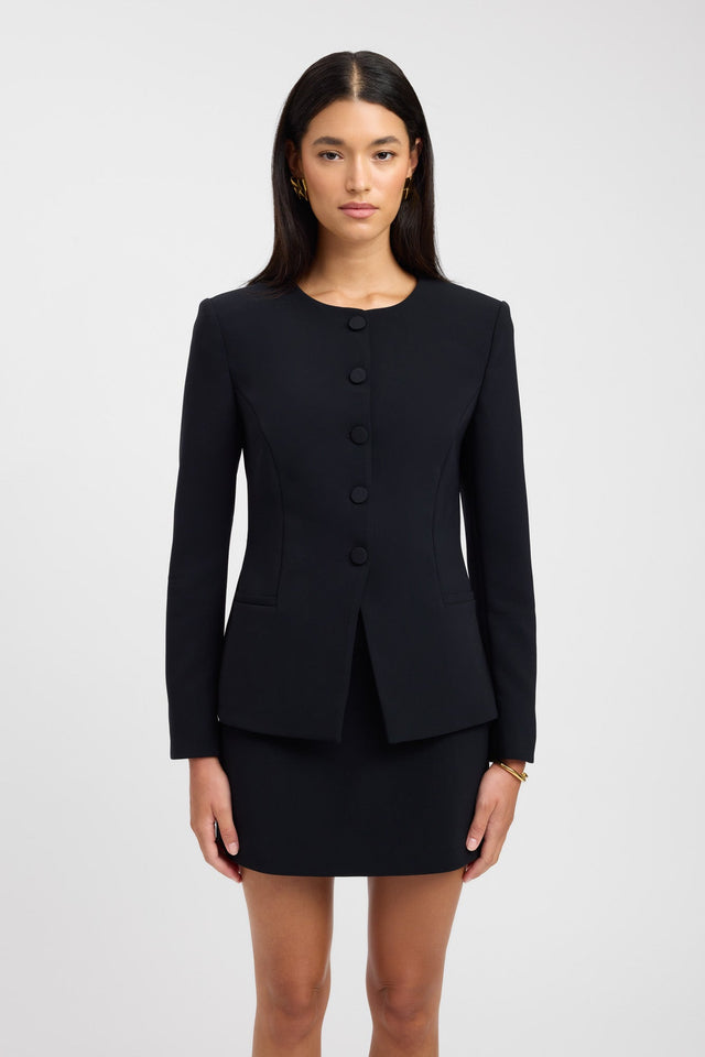front Alto Crew Jacket Kookai Long sleeve Blazer Full length womens-coats-and-jackets 