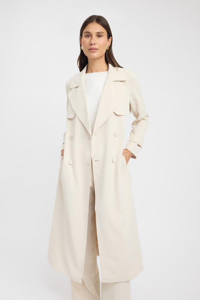 front Opal Trench Kookai Long sleeve Trench-coat Full length womens-coats-and-jackets 