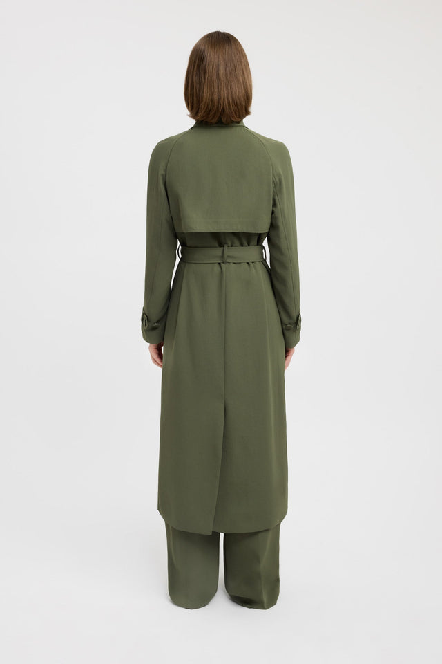 back Opal Trench Kookai Long sleeve Trench-coat Full length black womens-coats-and-jackets 