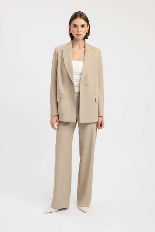 front Dallas Blazer Kookai Long sleeve Blazer Full length black womens-coats-and-jackets 