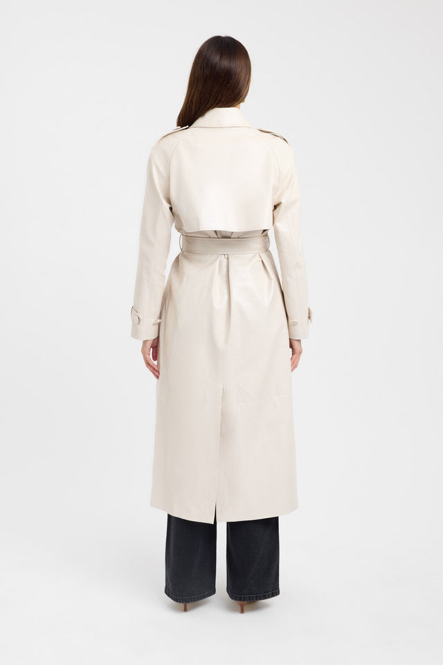 back Andes Trench Coat Kookai Long sleeve Trench-coat Full length black womens-coats-and-jackets 
