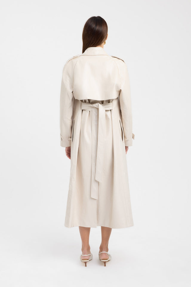 back Andes Trench Coat Kookai Long sleeve Trench-coat Full length black womens-coats-and-jackets 