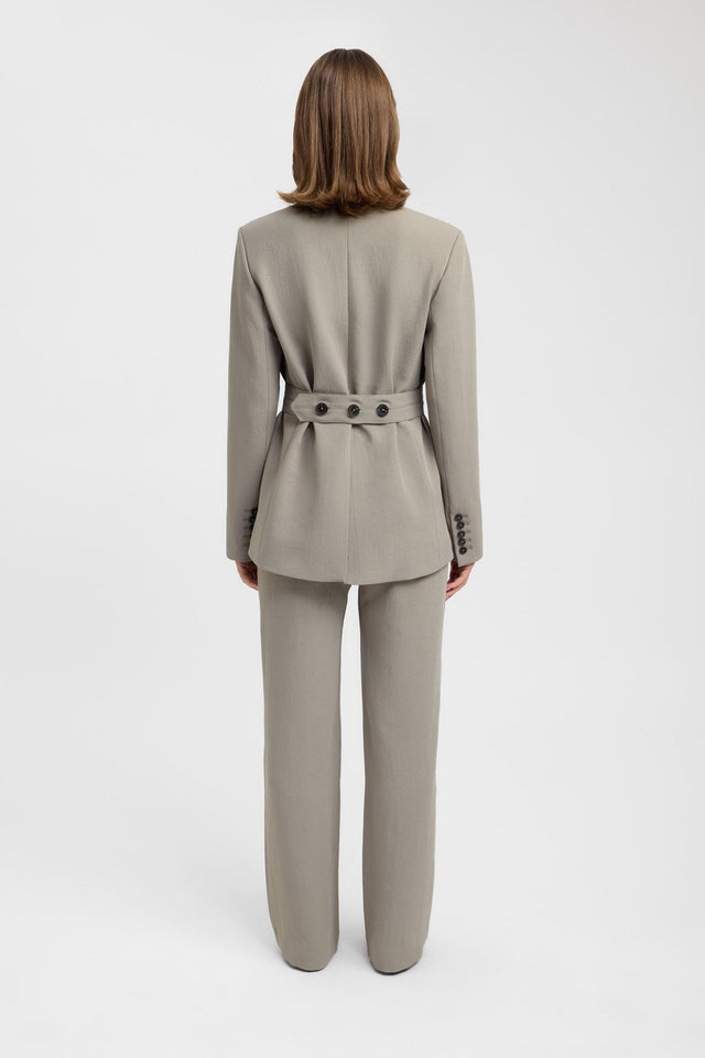 back Ariel Button Blazer Kookai Long sleeve Blazer Regular grey womens-coats-and-jackets 