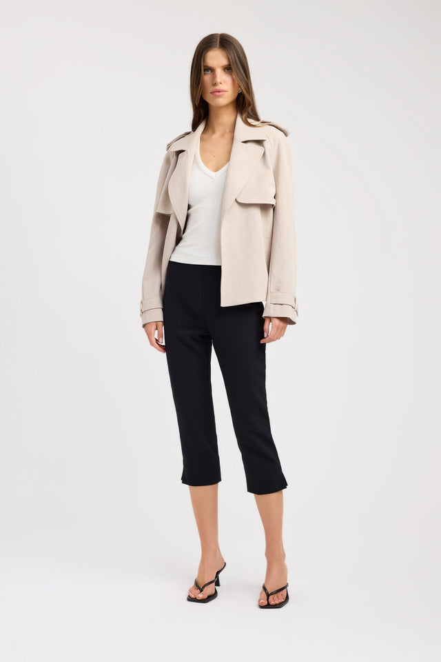 side Ariel Cropped Jacket Kookai Long sleeve Trench-coat Short womens-coats-and-jackets 