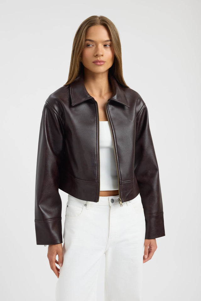 front Heavy Phoenix Jacket Kookai Long sleeve Regular Short womens-coats-and-jackets 