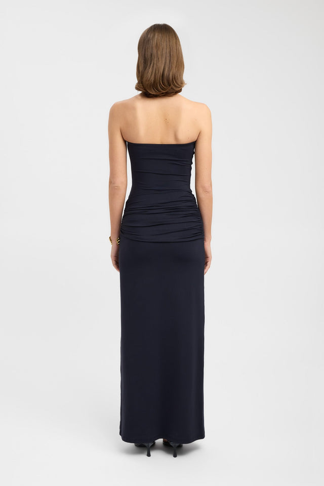 back Torin Trim Maxi Dress Kookai Bodycon Maxi Fitted Straight grey womens-dresses 