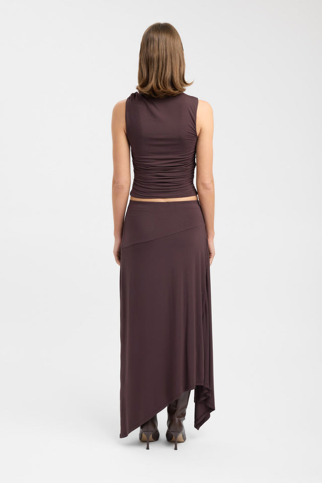 back Ziah Top Kookai Fitted Highneck Sleeveless Womens-Blouse 
