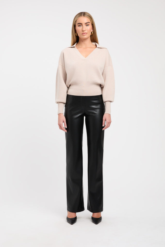 product Dalton Polo Jumper Kookai Round neck Relaxed white womens-jumpers 